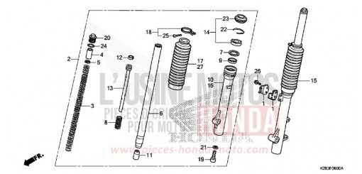 GABEL, VORNE CRF125FH de 2017